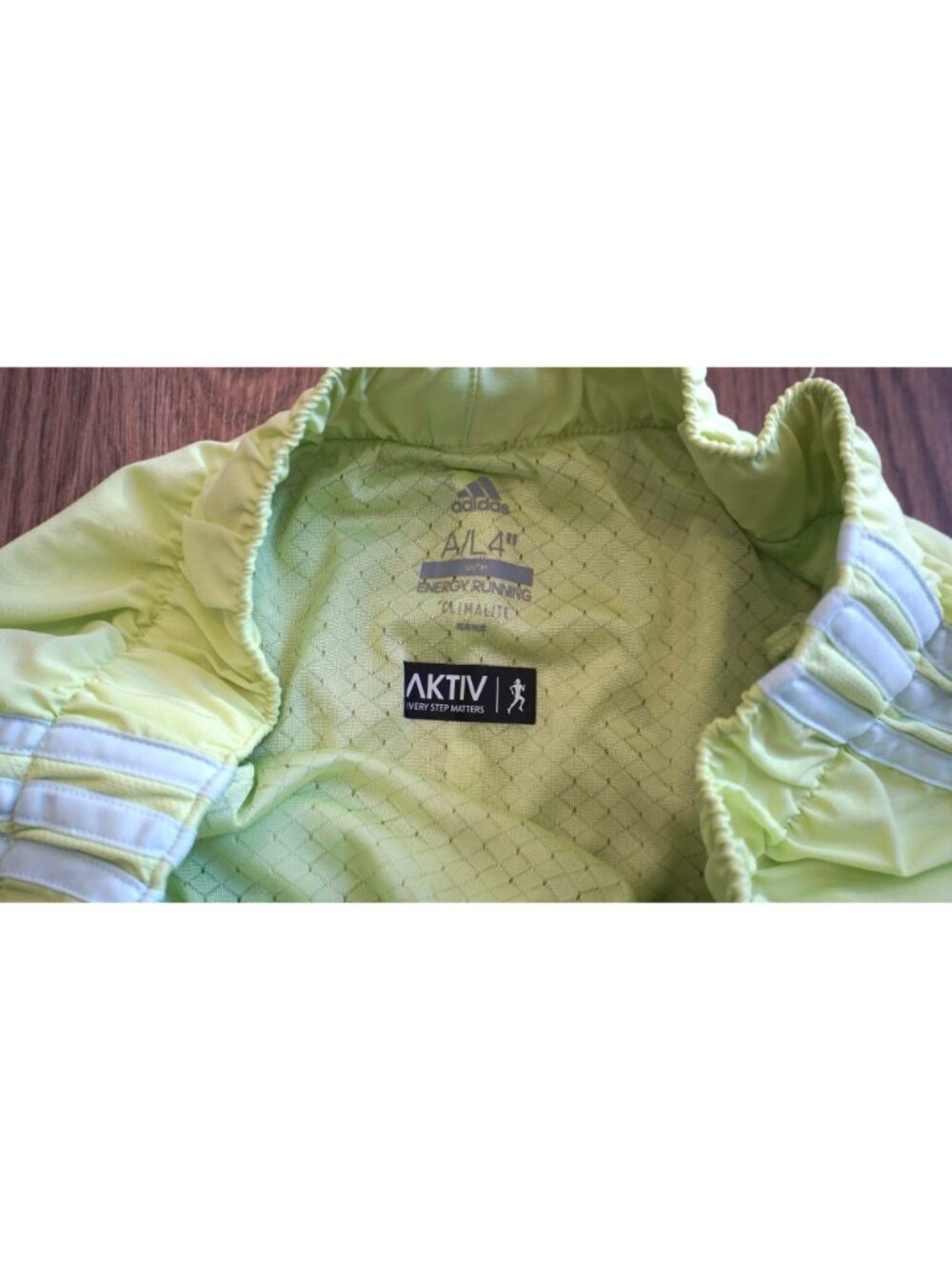 adidas Women's Aktiv Energy Running Climalite Shorts Lime Green - Size US XS/S - Picture 3 of 7